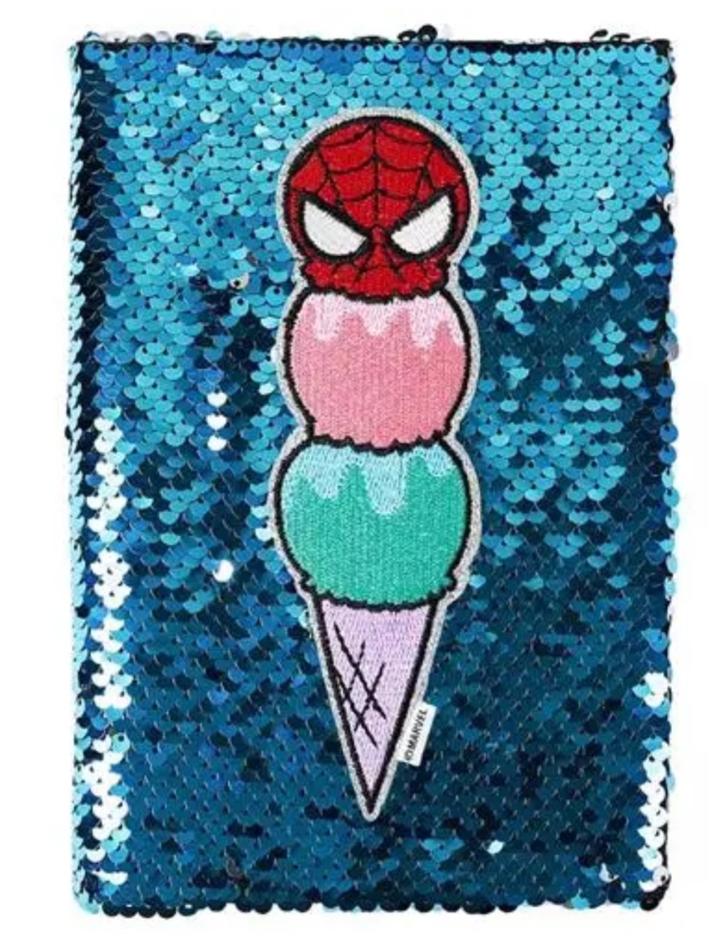 Yoobi x Marvel Icecream Spiderman Sequins Journal, 120 college ruled pages